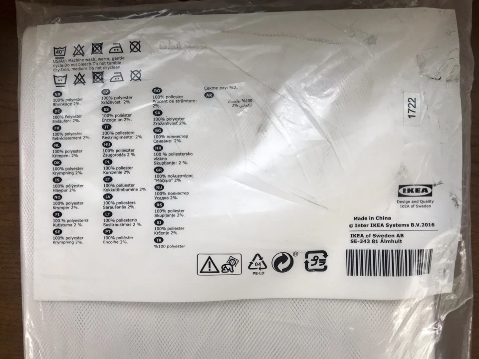 1 Par de Cortinas Largas Blancas IKEA LILL Ventana Encaje Persianas Transparentes 250x280cm Foto 4 de 4