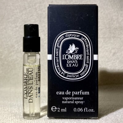 Diptyque L'Ombre Dans L'Eau Eau de Parfum EDP Sample Spray .06oz, 2ml New in Box