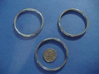 THREE LARGE LUCKY LINE 2" SPLIT KEY RINGS  HIGH QUALITY RINGS