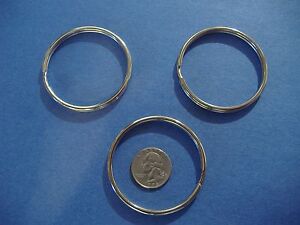 THREE LARGE LUCKY LINE 2" SPLIT KEY RINGS  HIGH QUALITY RINGS