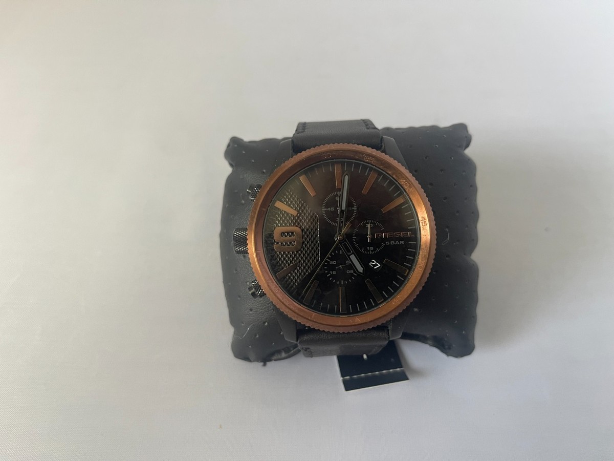 Diesel Rasp Chronograph Black Dial Men's Watch DZ4445 MSRP $220 | eBay