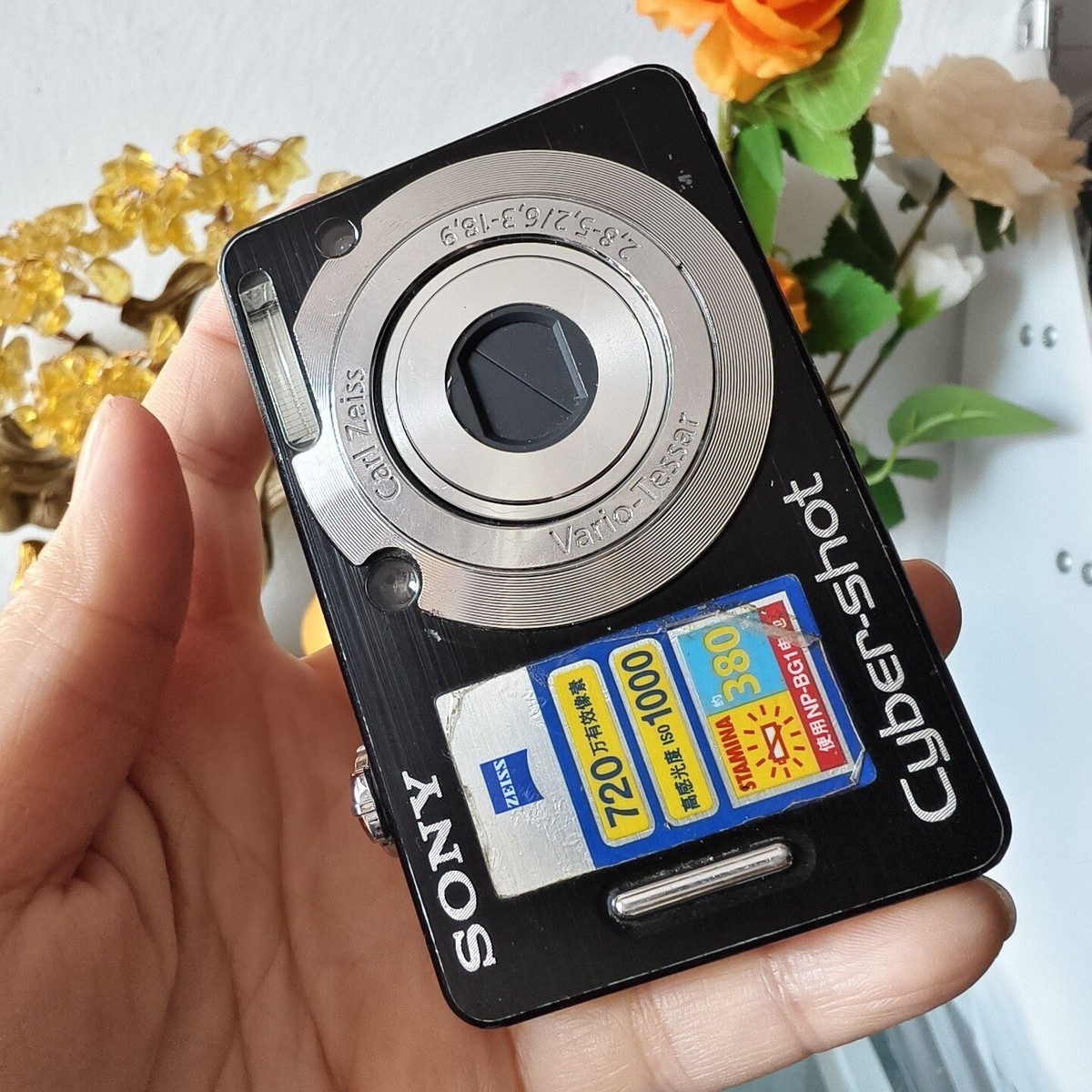 Sony Cyber-shot DSC-W55 Digital Camera 7.2MP 3x Optical Zoom Black