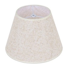 Beige Linen Barrel Lamp Shade for Table Lamps,6 Top x 10 Bottom x 7 High Smal...