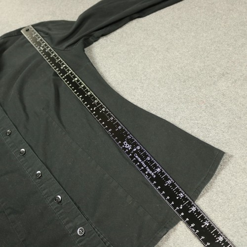 Maurices Button Up Shirt Career Collared Long Sleeve Stretch-Cotton Black S - Picture 18 of 21
