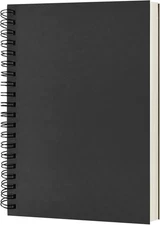 Blank Spiral Notebook, 1-Pack, Soft Cover, Sketch book, 100 Pages / 50 Sheets, 7