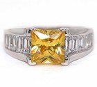 4CT Heat Treated Yellow Topaz 925 Sterling Silver Ring Jewelry Sz 6 NF1-7 — photo 1