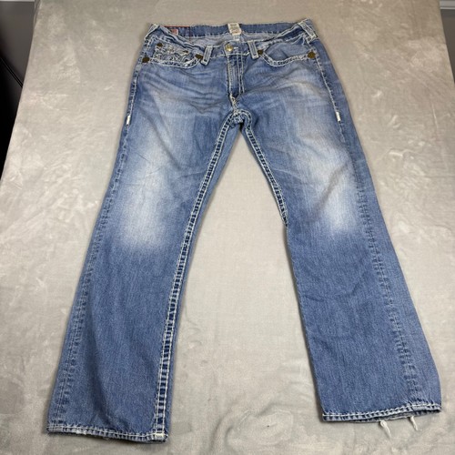 True Religion Ricky Super T Jeans Mens Size 34 Thick Stitch Made in USA* - Picture 2 of 17