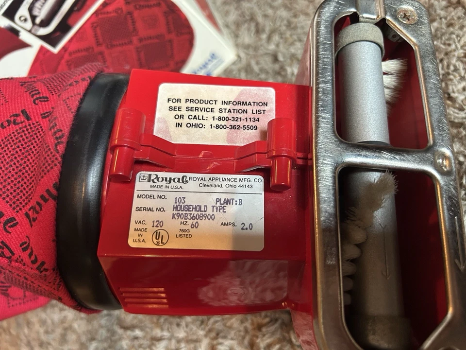 Royal Dirt Devil Hand Vacuum Cleaner Model 103 With Attachments, 3 Bags, In Box - Image 4 of 4