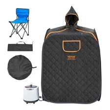VEVOR Portable Personal Steam Sauna Spa Tent with 1200 Watt Steam Generator, wit