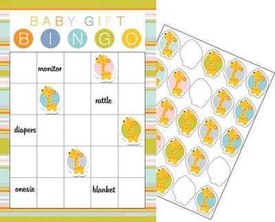 Happi Jungle Safari Animals Cute Baby Shower Party Activity Bingo Game