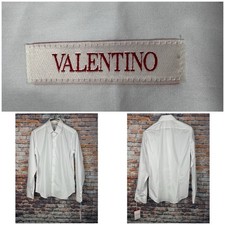Valentino Garavani Men's White Long Sleeve Button Front Dress Shirt 16.5-42 NWT