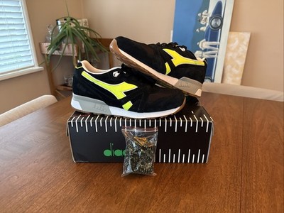 New Diadora N9000 Patta Game On Bobo Vieri Suede Black Yellow Size 10 US