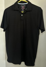 Chaps Everyday Performance Black Polo Short Sleeve Men Size S