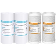 1-4 Pack 5 Micron 10x4.5" Big Blue Sediment Carbon Block Water Filter Cartridges