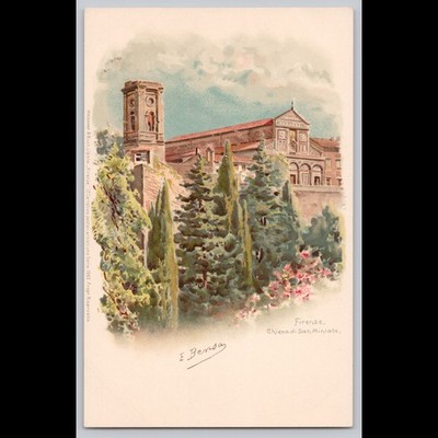 Postcard Florence Chiesa di San Miniato Italy Architecture
