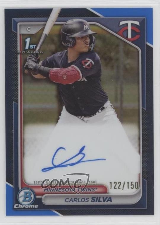 2024 Bowman Chrome Prospect Blue Refractor /150 Carlos Silva #CPA-CSI Auto 03ox