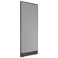 24-1/4"W x 64"H Non-Electric Office Partition Panel with Raceway Gray