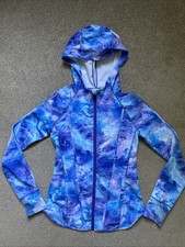 Girls Lululemon Ivivva Size 12 Define Style Zip Up Hooded Jacket Marble Print
