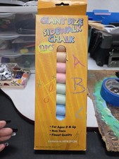 1 PACK OF 12 Giant Size SIDEWALK CHALK