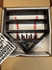 Home Plate Display Shelf - Personalized - Baseball, Trophy, Medal, Rings, Photos