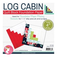 Quilt Block Foundation Papers-Log Cabin -4"-42 Sheets-It's Sew Emma