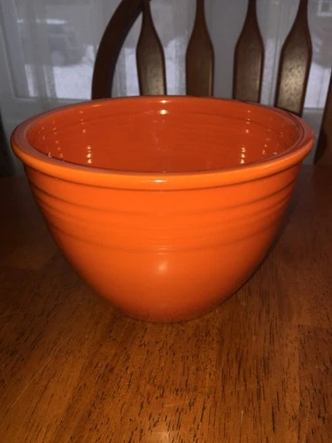 Vintage Homer Laughlin Fiesta HLC Red Mixing Bowl #3 (few chips)