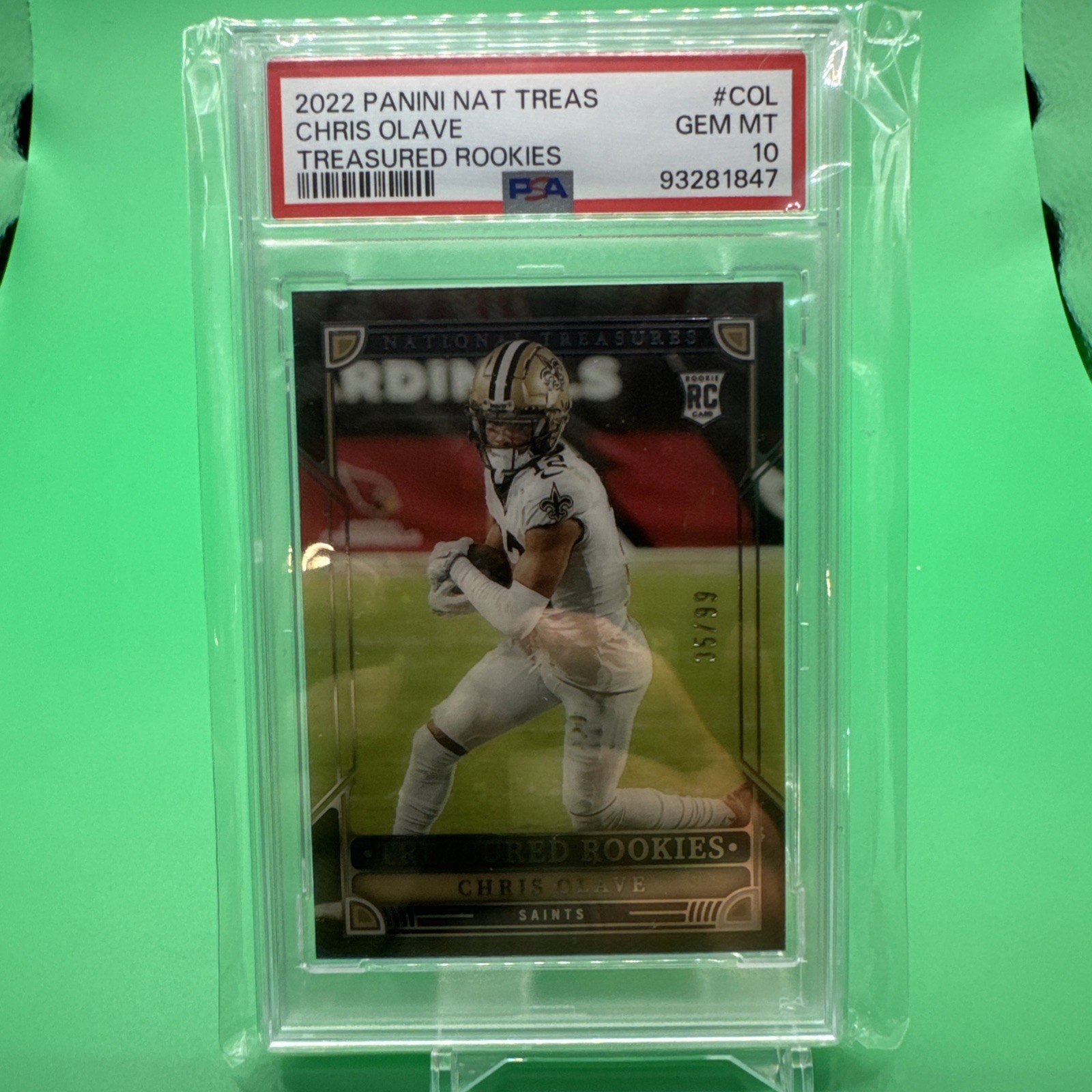 Chris Olave Panini National Treasures Treasured Rookies #COL Base