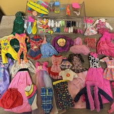 Huge Lot of Vintage Barbie Clothes And Accessories Mixed Conditions READ PLEASE