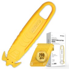 200 Pcs Safety Knife Box Cutter T TOVIA Utility Cutter and Package Opener wit...