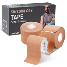 Kinesiology Tape Pre-Cut 2 Rolls, Athletic Tape for Muscle Joints Support and...