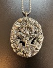 Cherub Angel Cupid Lute Love Bird Flower Pendant Necklace Victorian Love Silver — photo 9