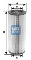 UFI Luftfilter 27.268.00 Filtereinsatz FüR Trafic Renault 21 25 Clio Super 19 1