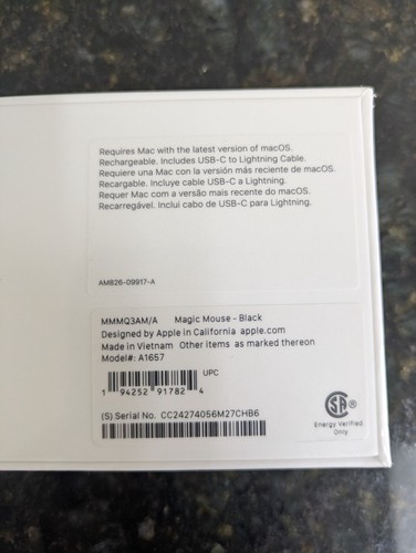 Apple Magic Mouse 2 Wireless Mouse A1567 - MMMQ3AM/A Brand New Sealed !!! - Afbeelding 3 van 3