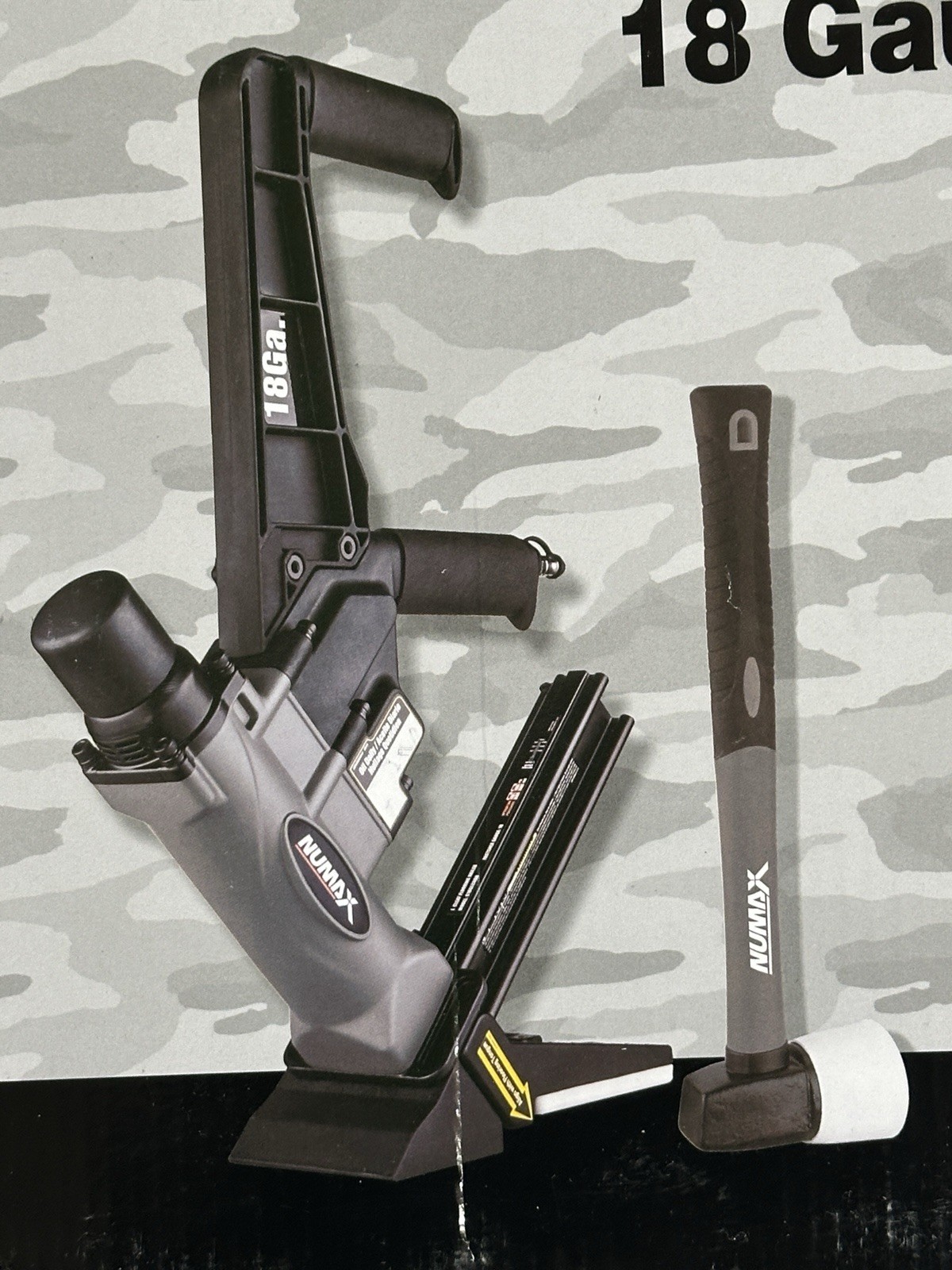 NuMax S18GLCNDH Pneumatic 18-Gauge 1-3/4" Dual Handle Floori