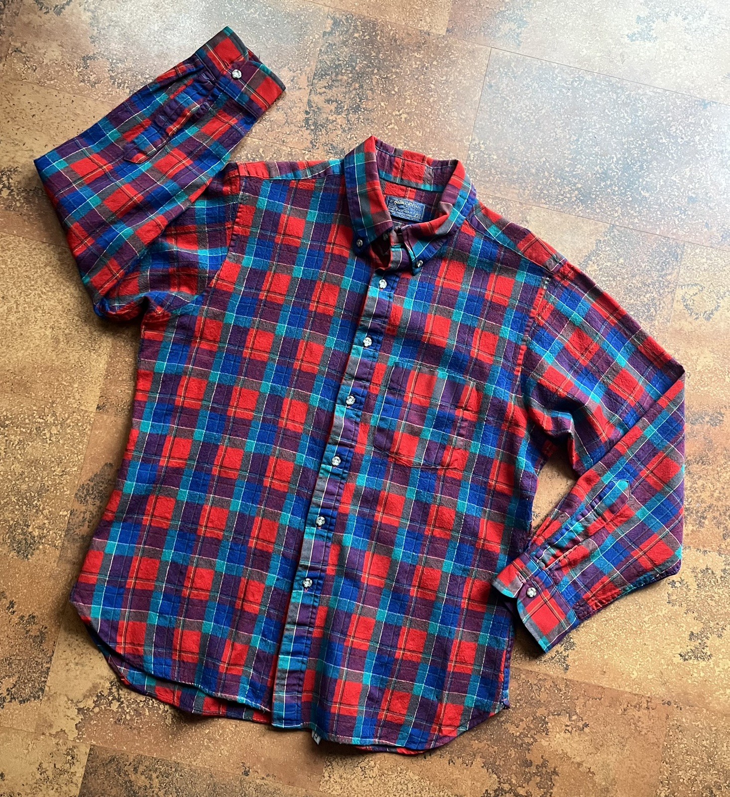 VTG Pendleton 100% Virgin Wool LS Button Down Shi… - image 1