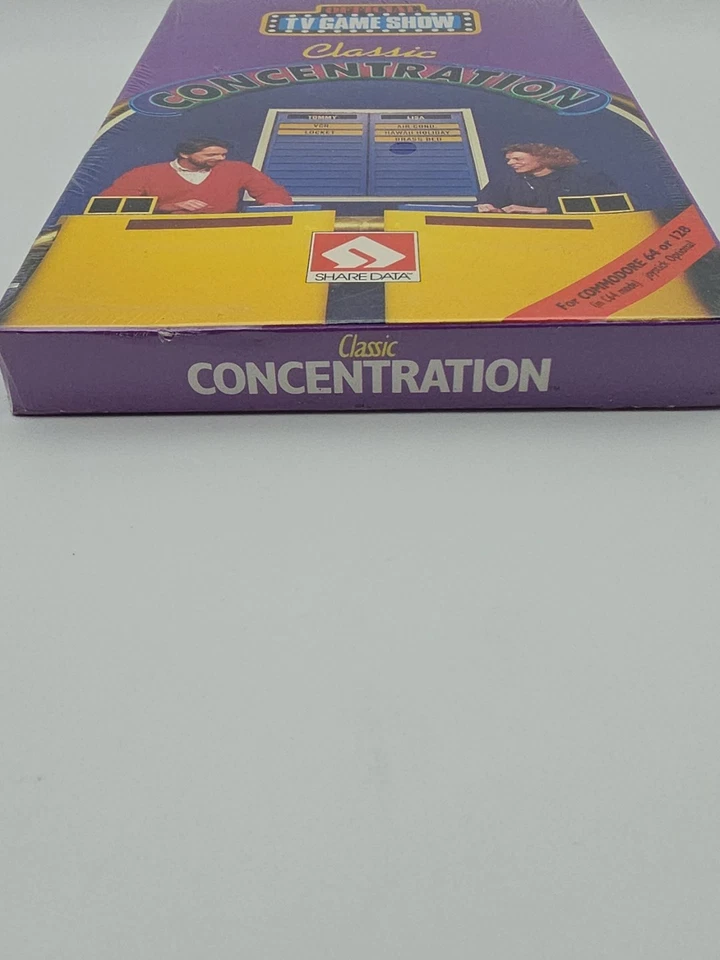 NIB! Sealed - CLASSIC CONCENTRATION - by Sharedata - For Commodore 64 128 -Nice! - Image 4 of 4