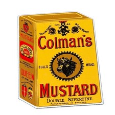 Colmans Mustard Yellow Advertising Metal Frid...