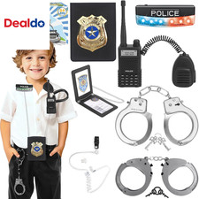 Police Toys, Police Pretend Play Toys for Dress Up, Role Play Set with Police Ac