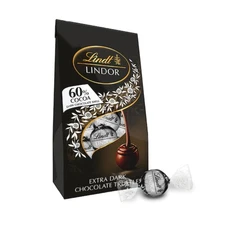 Lindt and Sprungli Lindor 60 % Extra Dark Chocolate, 5.1 Ounces Bag, 6 Per Case