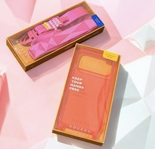 XouXou IPhone 17 ProMax Phone Case with Eyelets in  Pink & Lanyard in Power Pink