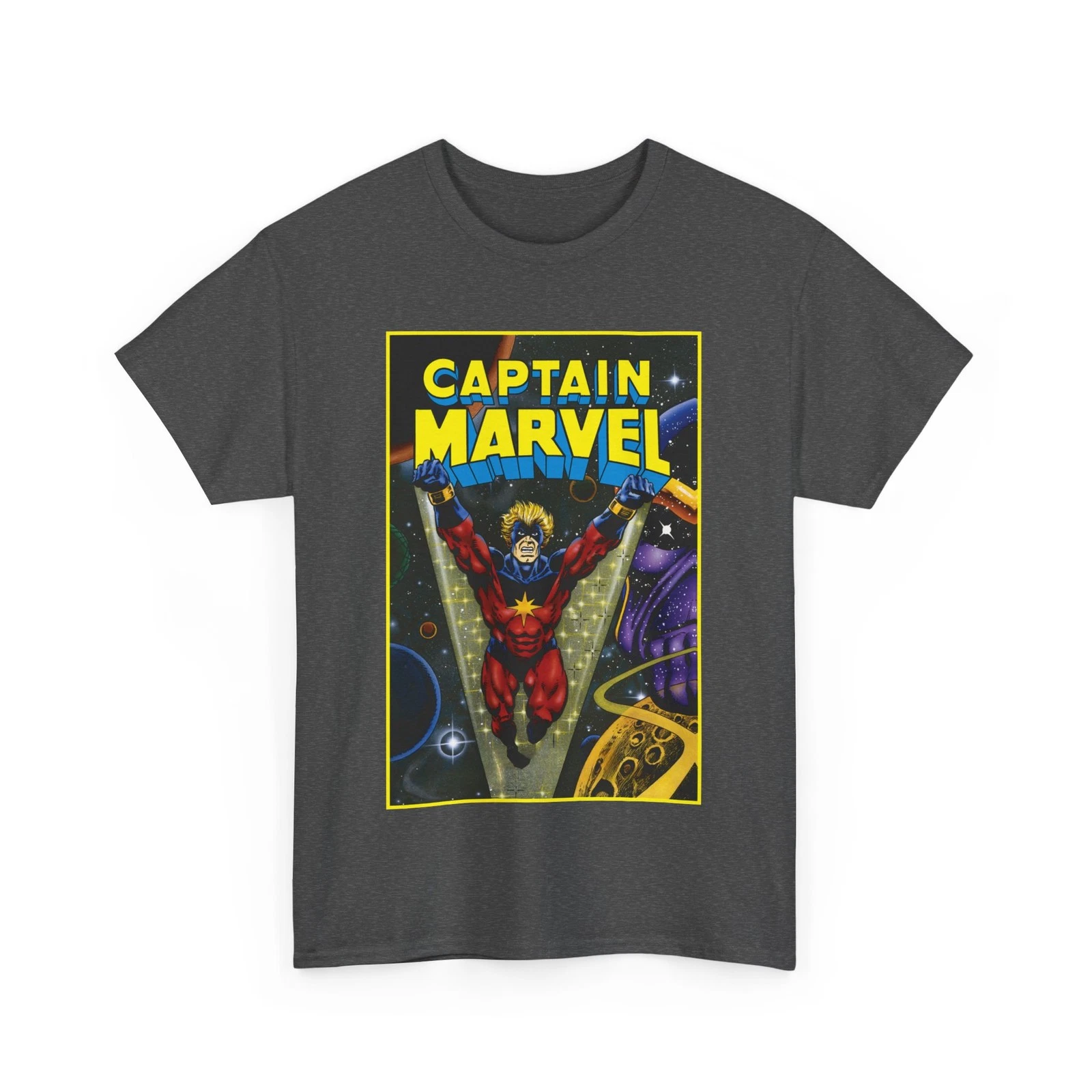 Captain Marvel T-Shirt - Jim Starlin Art - Mar-Vell - Thanos - Marvel Comics