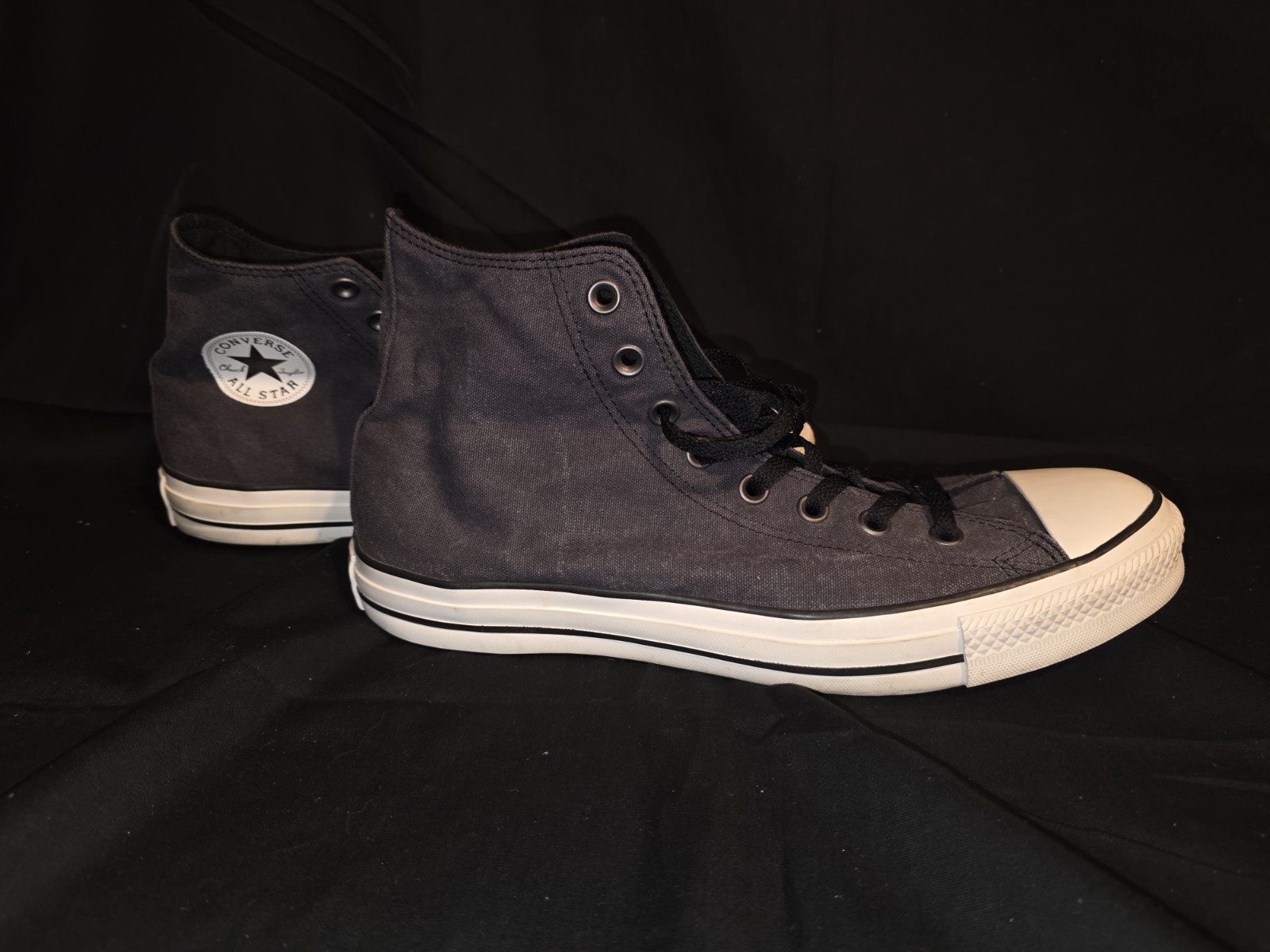 Converse All Star Chuck Taylor Gray Canvas Hi Top Shoes Sneakers M10.5 W12.5 thumbnail 6