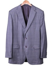 Pal Zileri ITALY Gray Glen Plaid Pink Check Wool Sport Coat Jacket Blazer 40 R