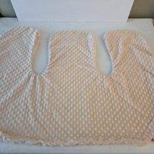 TWIN Z PILLOW Replacement Nursing Pillow Cover Cream Beige Excellent Condition