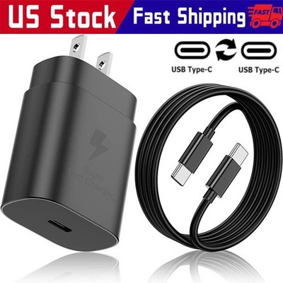 25W USB-C Super Fast Charging Power Adapter PD Type C Charger Block For Samsung