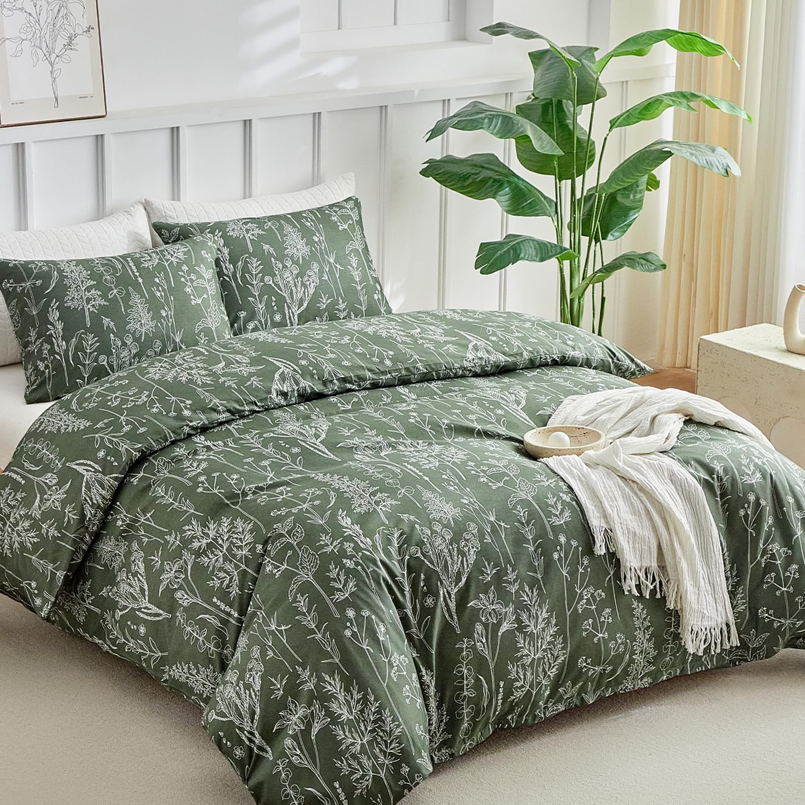 Parure de lit 200x200 en microfibre brossée supérieure, linge de lit durable