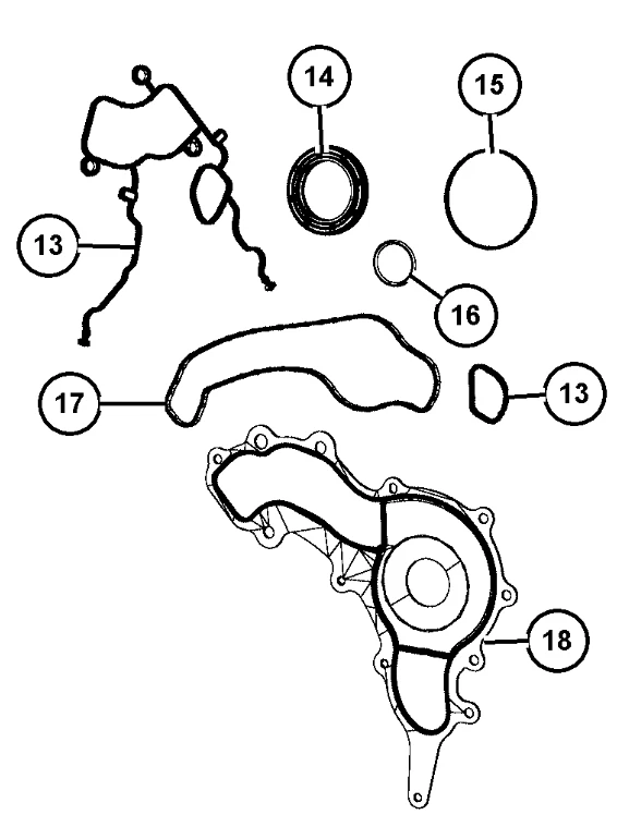 Genuine Engine Lower Gasket Package for Jeep Wrangler JK 3.6L 12-18 68078554AD - Image 4 of 4