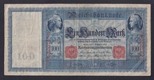 Germany Banknote 100 MARK 1909 P.-38 BB/VF
