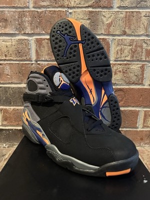 New 10 Nike Air Jordan 8 VIII Retro Phoenix Suns Black Citrus 305381-043 Men