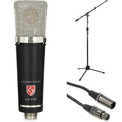 Lauten Audio LA-220 V2 Large-diaphragm Condenser Microphone with Stand and Cable